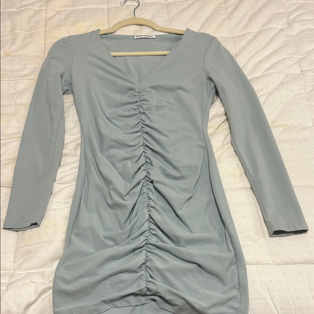 Reformation Ruched Dress